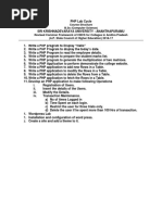 PHP Lab Cycle