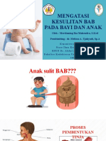 Mengatasi Kesulitan BAB Pada Bayi Dan Anak