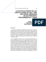 La Politica Exterior en Las Constitucion de 1961 y 1999 Una Vision Comparada de Sus Principios