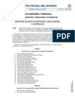 Ascensos diplomáticos Ministerio Asuntos Exteriores