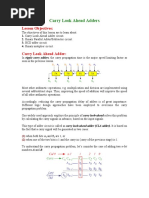 Carry Look Ahead Adders: Lesson Objectives