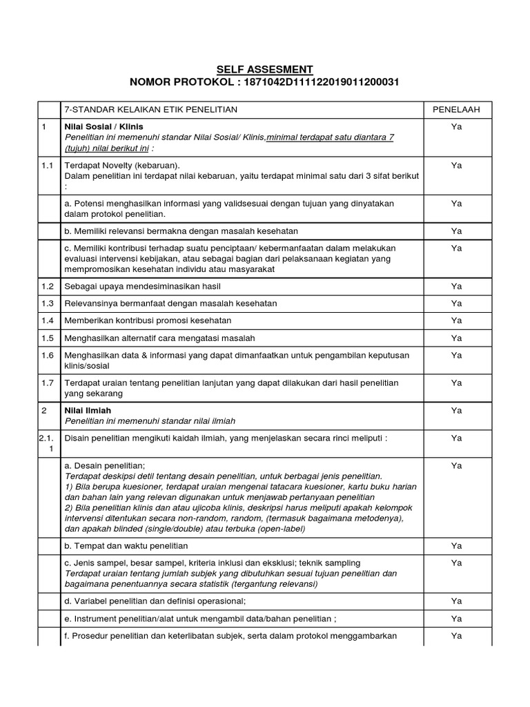 Self Assesment | PDF