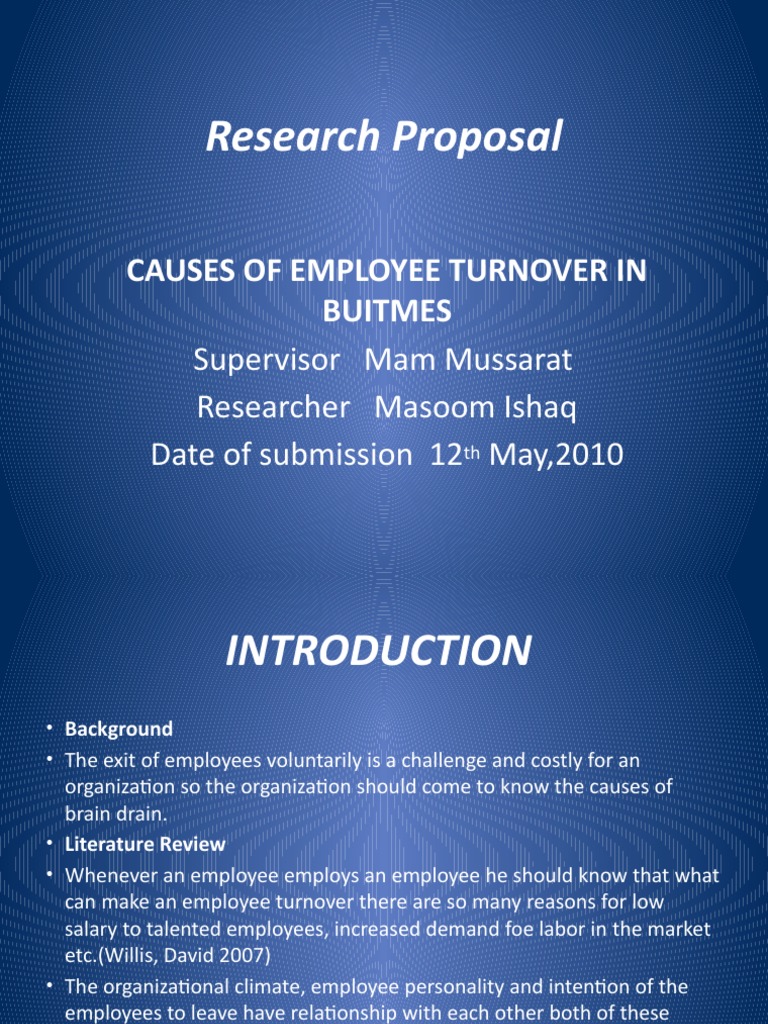 proposal research employee turnover