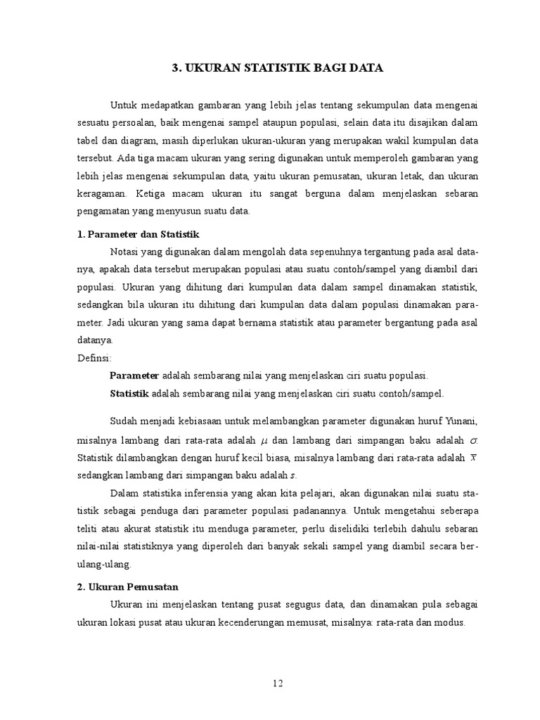 3 Ukuran Statistik 2016 Pdf