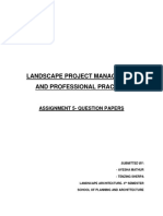 Landscape Project Management and Professional Practice: Assignment 5-Question Papers