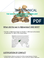 English Technical: The War in Afaganistan During Last Twenty Years