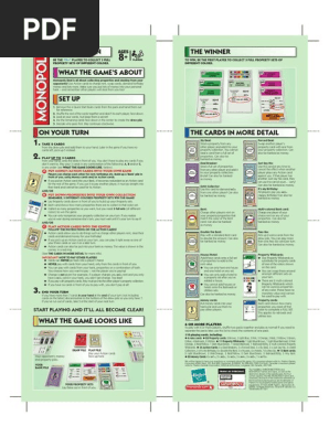 Monopoly Deal Rules Pdf Card Games Gaming Devices