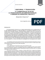 Campo Editorial y Traducción - Rev Desarrollo Económico - Alejandro Dujovne PDF