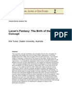 Lacan's Fantasy: The Birth of The Clinical Concept: Kirk Turner, Deakin University, Australia