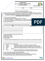 Recuperação de Geografia - Prova com 10 questões sobre regiões e conceitos geográficos