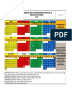 Calendario Código de Colores 2019