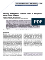 Defining Homogenous Climate Zones of Bangladesh Using Cluster Analysis