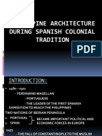 Philippine Architecture During Spanish Colonial Tradition