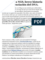 De Sanger A NGS, Breve Historia de La Secuenciación Del DNA. - Una Bióloga en La Cocina.