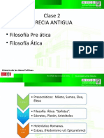 Clase 2 Grecia Antigua - Filosofía Pre Ática - Filosofía Ática