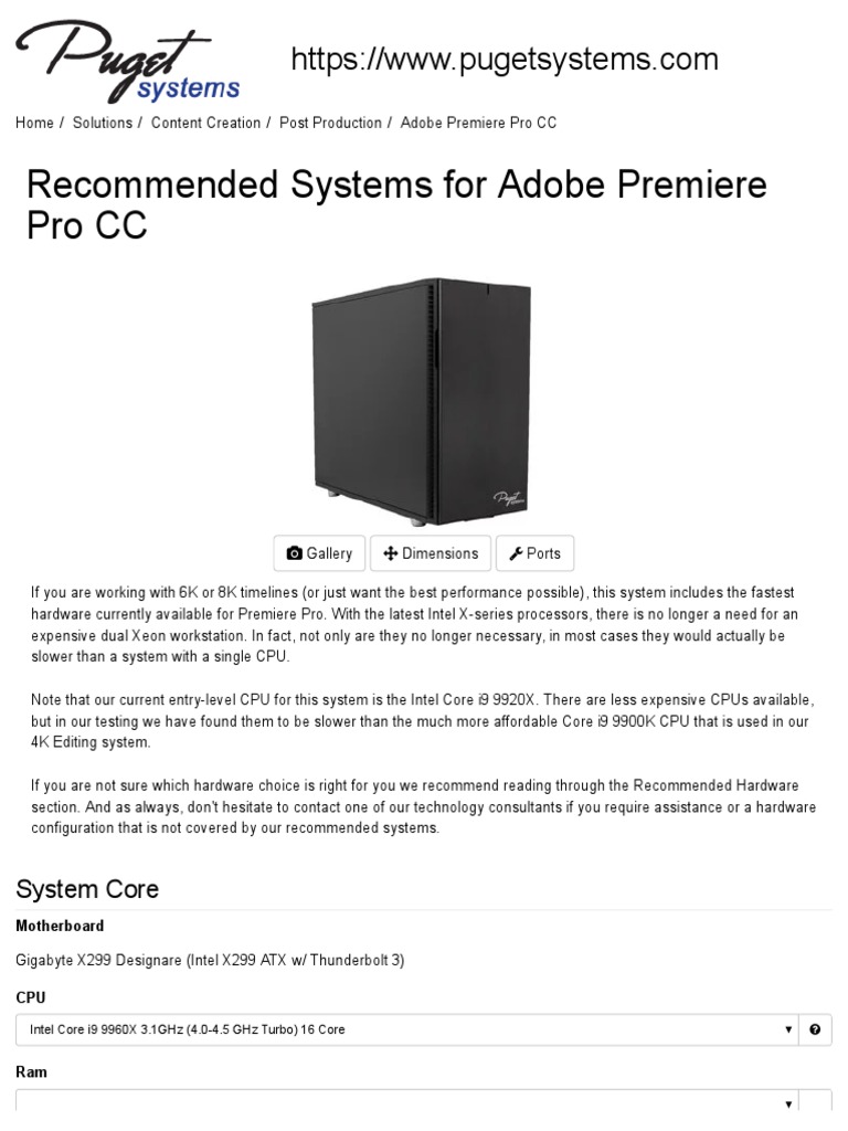 Buy Workstations Designed For Adobe Premiere Pro CC PDF Workstation