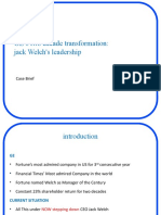 GE's Two Decade Transformation: Jack Welch's Leadership: Case Brief