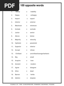 100 Opposite Words-1 PDF