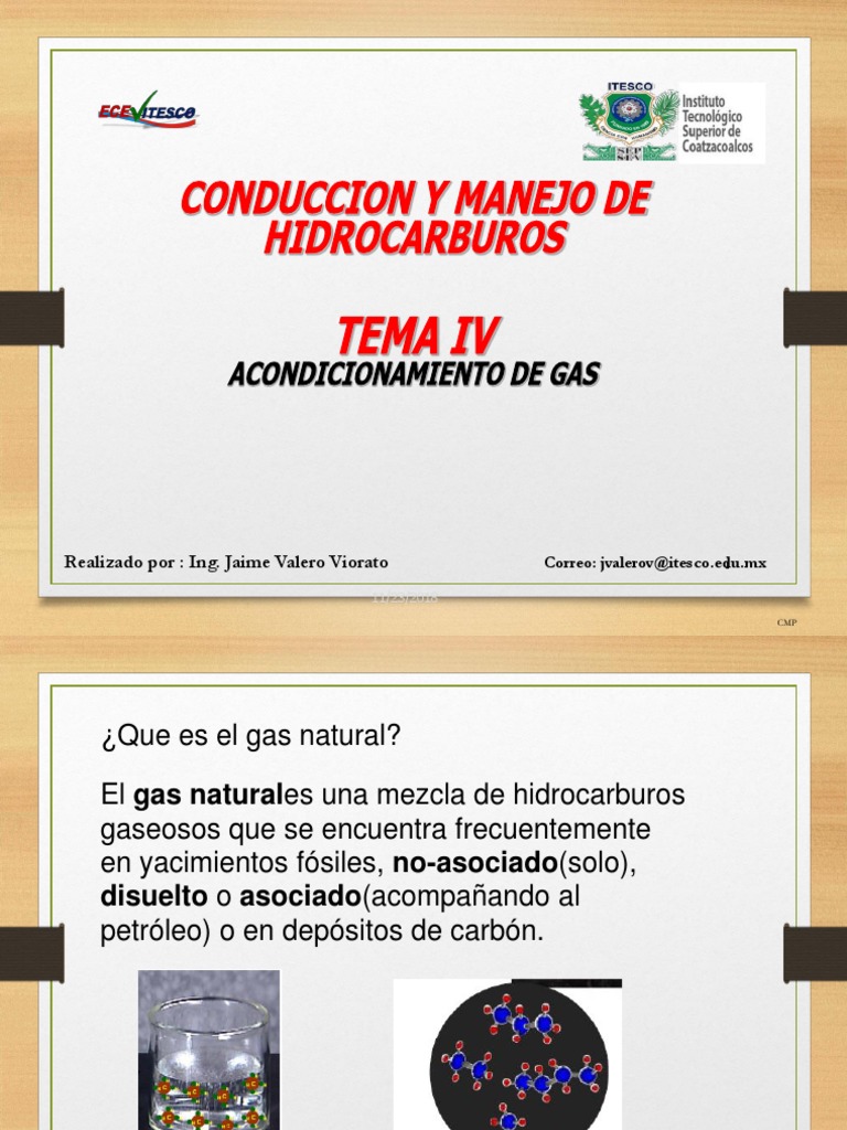 Tipos y manejo del gas natural | PDF | Gases | Hidrógeno