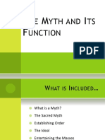 The Myth and Its Function
