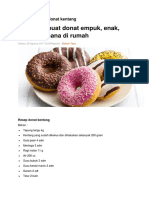 Cara Kerja Pembuatan Donat