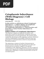 Cytoplasmic Inheritance (With Diagram) - Cell Biology