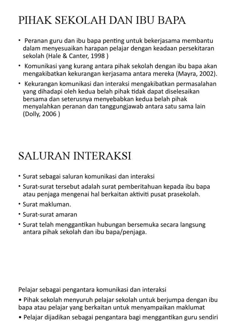 Komunikasi Antara Ibu Bapa Dan Sekolah