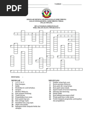 Silang Kata Ting 2 Terbaru Soalan Dan Jawapan Pdf Pdf