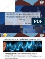 Medición de Presión Sonora para Evaluar Exposición en El Lugar de Trabajo. Dr. Horacio Reeves