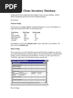 Exercise - Home Inventory Database