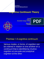 Cognitive Continuum Theory