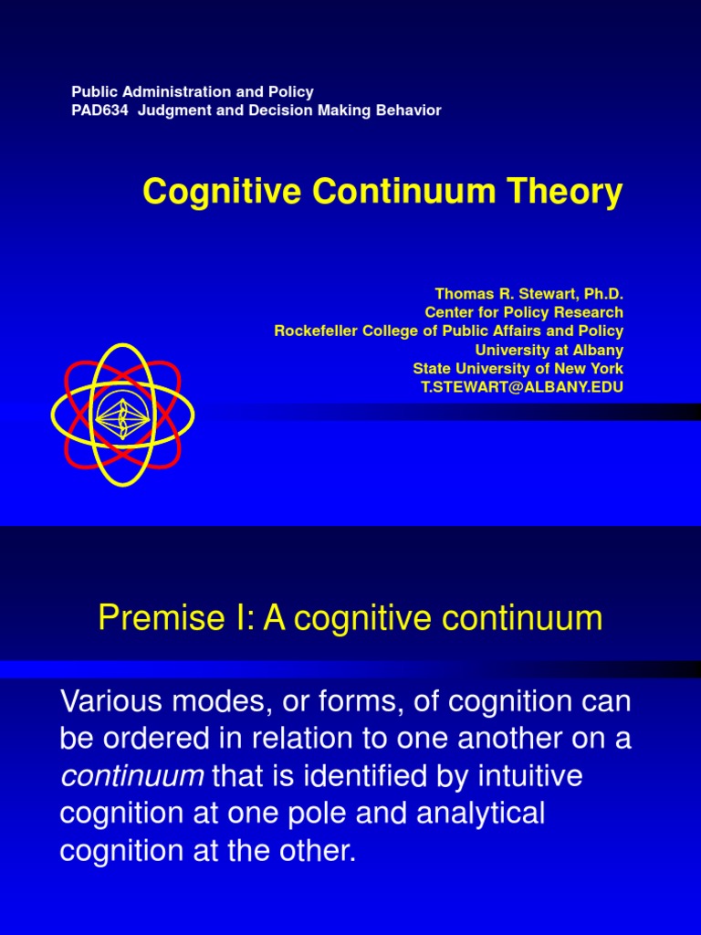 Cognitive Continuum Theory Explained | PDF | Intuition | Heuristic