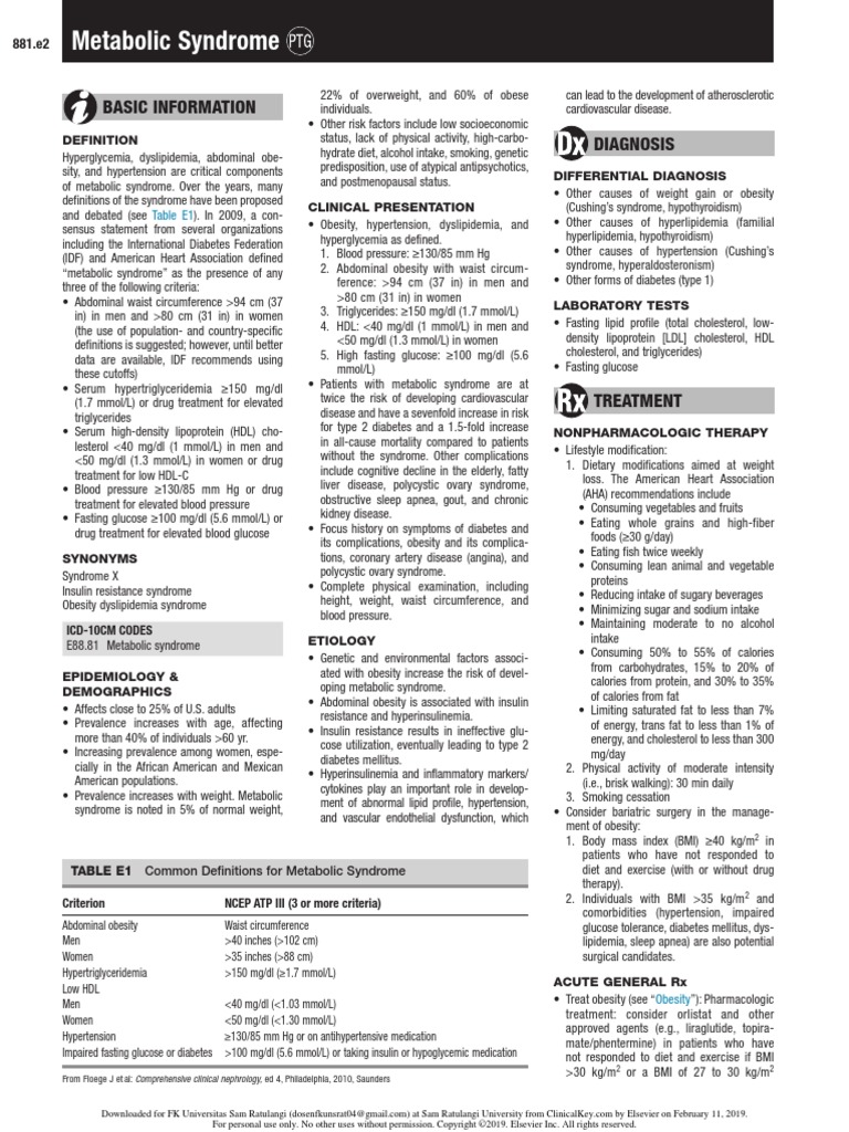 METABOLIC SYNDROME GUIDELINES 2020 PDF visual data 8