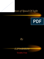 Calculation of Speed of Light