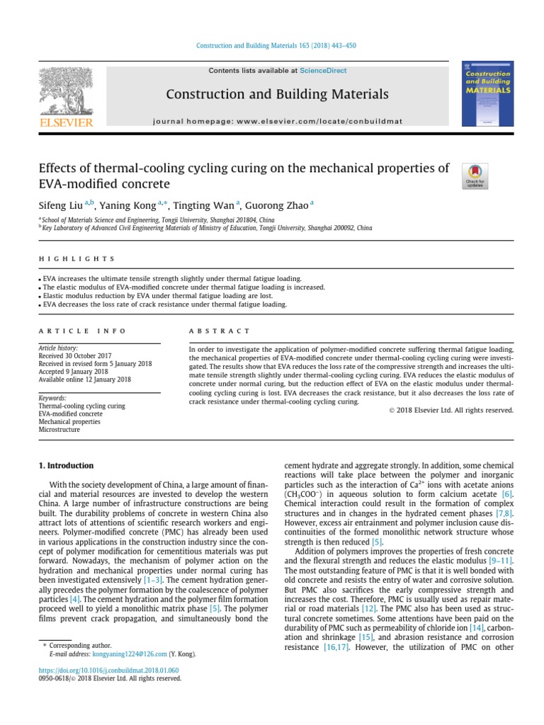 Effects of ThermalCooling Cycling Curing on the Mechanical Properties