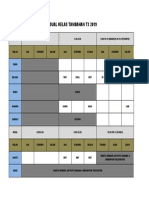 Jadual Kelas Tambahan Pt3 2019