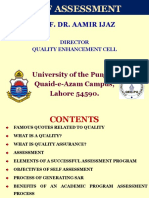 Self Assessment: Prof. Dr. Aamir Ijaz