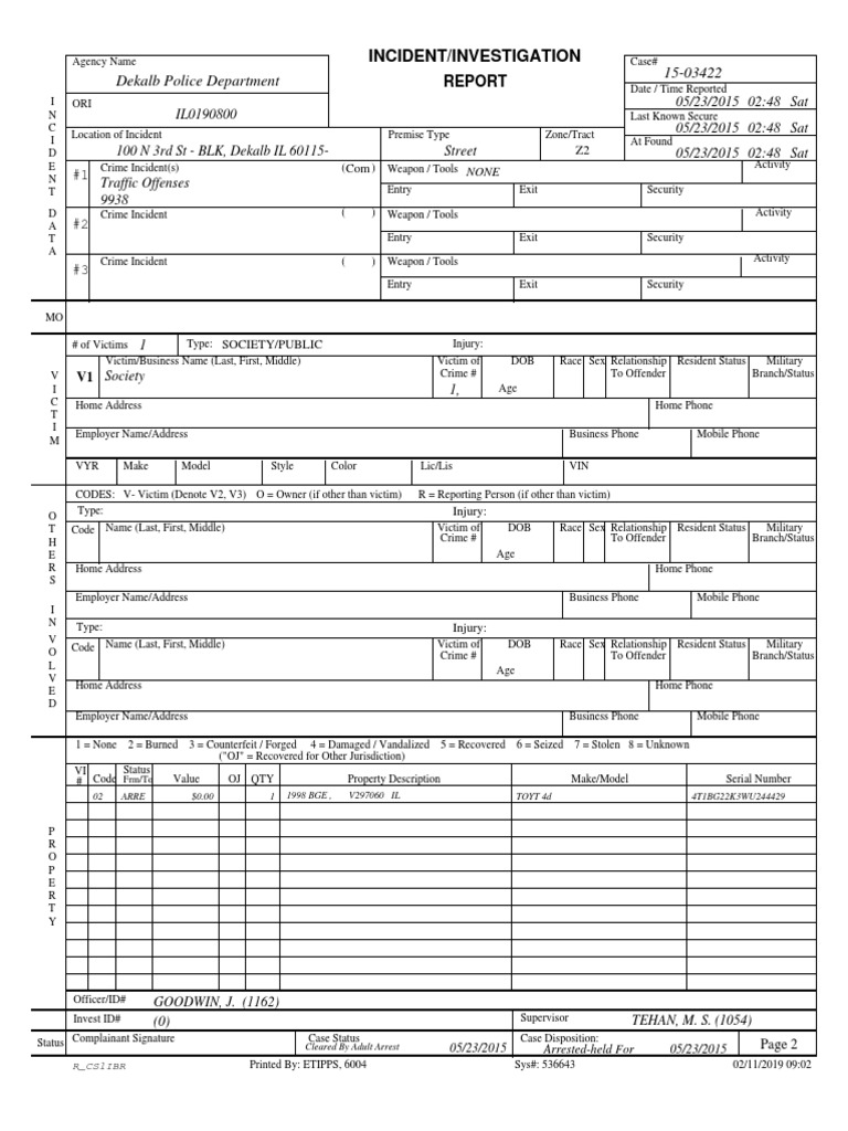 Trudy Jacobsen DUI Arrest Report | PDF | Driving Under The Influence ...