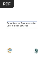 Guidelines For Procurement of Consultancy Services