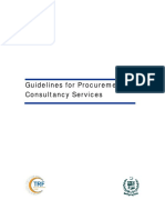 Guidelines For Procurement of Consultancy Services