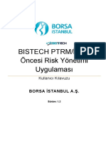 Işlem Öncesi Risk Yönetimi Uygulaması (PTRM) Pay Piyasası Kullanıcı Kılavuzu PDF