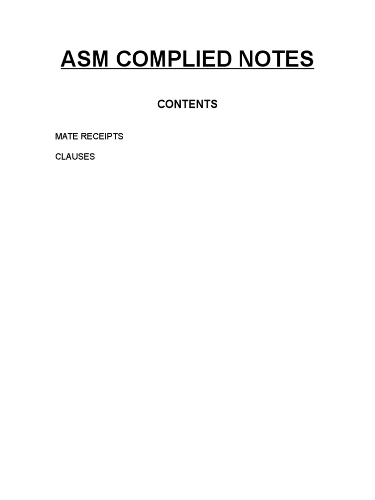 13 - Mate Receipts | PDF | Cargo | Logistics