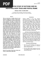 Comparative Study of Sections Used in Industrial Roof Truss and Portal Frame