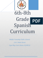 Middle School Spanish Curriculum 6 8