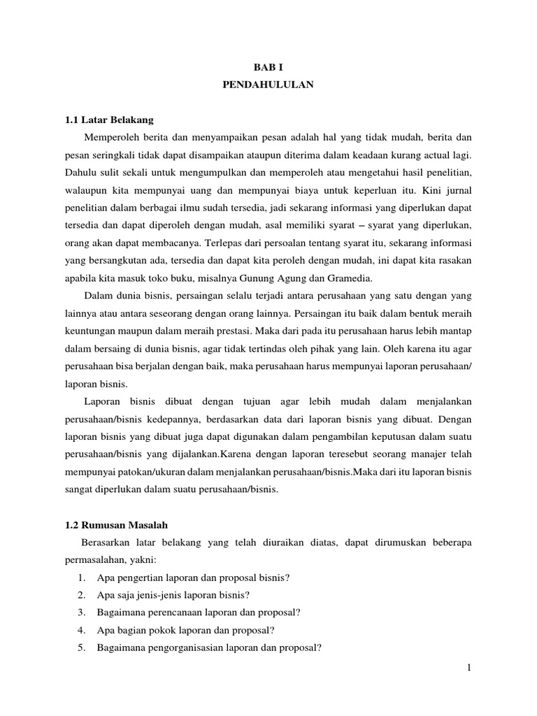Bab I Pendahululan