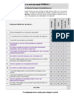 Chestionarul PSS 14 - Scala Stresului Perceput RO + Calcul Scor + Interpretare Scor