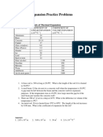 Coefficients of Thermal Expansion Problems