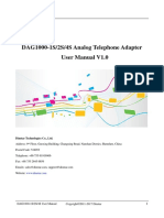 DAG1000-1S/2S/4S Analog Telephone Adapter User Manual V1.0: Dinstar Technologies Co., LTD