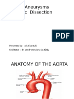 Thoracic Aneurysms and Aortic Dissection: Presented By: Dr. Eko Rizki Fasilitator: Dr. Vendry Rivaldy, SP.B (K) V