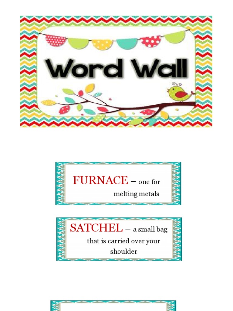 Word Wall PDF